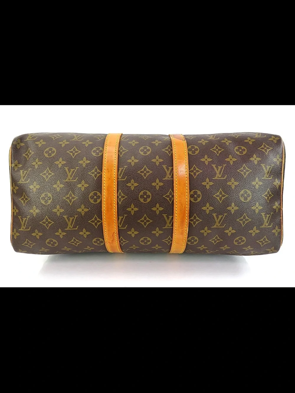 Louis Vuitton Monogram Canvas Duffel with Tan Leather Trim